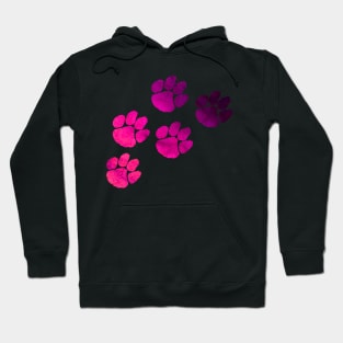 Pink Pawprints Design Hoodie